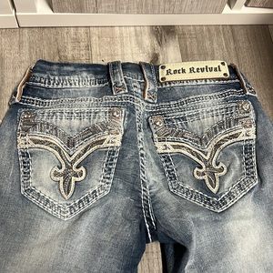 ROCK REVIVAL Skinny Jeans with Rhinestone